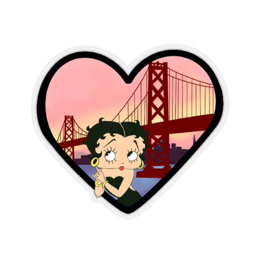 Betty Boop Bay Bridge Sticker